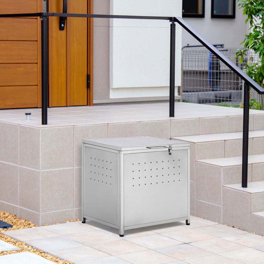 SANKA ゴミ収納庫 屋外用 130L ステンレス保管庫 ( ごみ箱 130 SANKA ゴミ収納庫 屋外用 130L ステンレス保管庫 ( ごみ箱 130