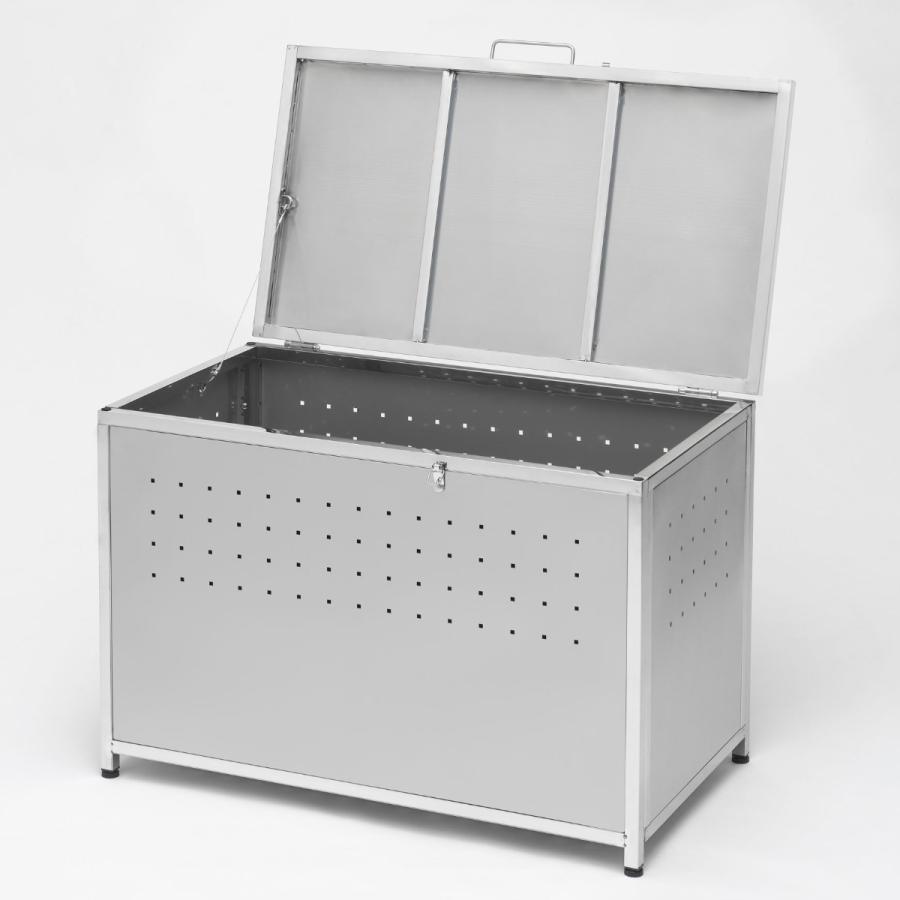 SANKA ゴミ収納庫 屋外用 200L ステンレス保管庫 （ ごみ箱 200