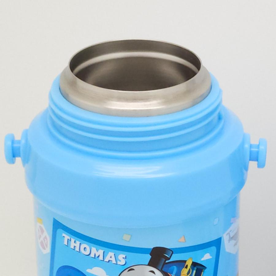 THOMAS様　ステンレス OSK 水筒 450ml ストロー付ステンレスボトル きかんしゃトーマス
