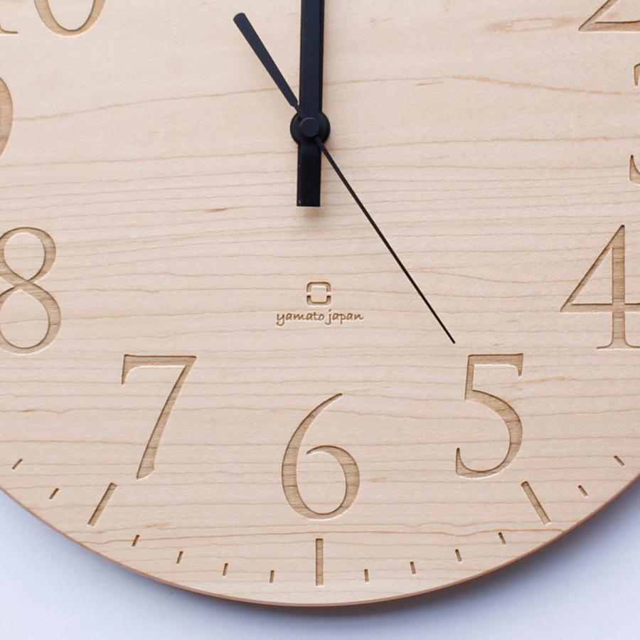 ヤマト工芸 掛け時計 木製 yamato MUKU 円 スタンダード数字 （ 壁掛け