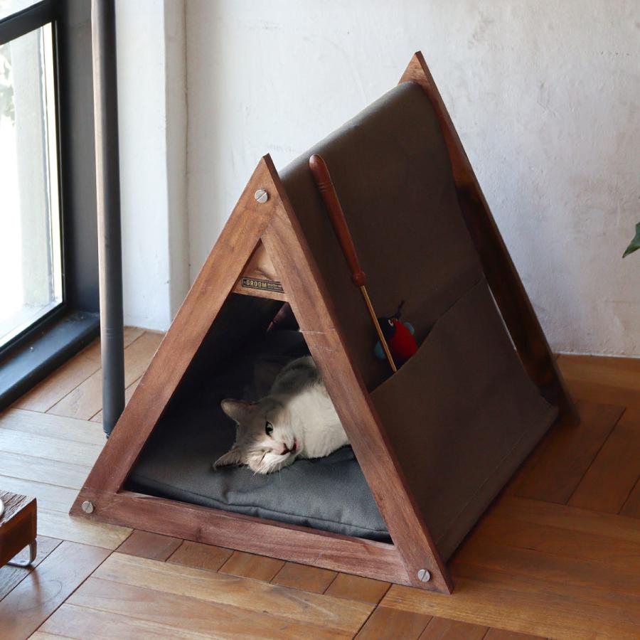 猫ちゃんの秘密基地 アカシア材 No,1 猫ハウス