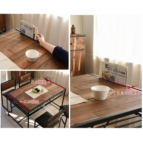 ダイニングテーブル 食卓 GRANT 天然木 スチールフレーム 幅120cm