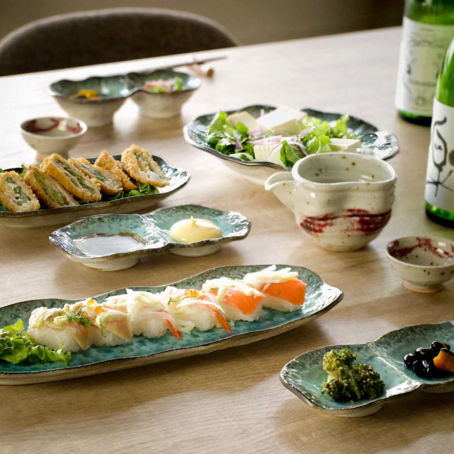 長角皿 35cm 長角プレート KANADE 陶器 同色5枚セット （ 電子レンジ