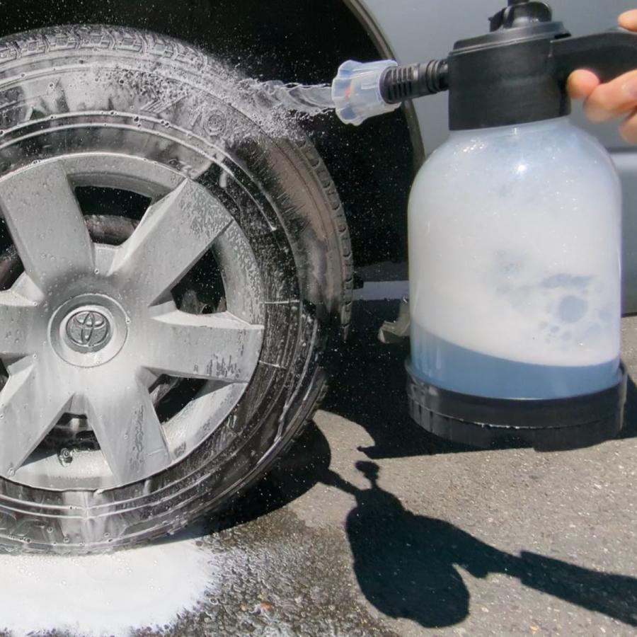 ウィキャン ポンプ 洗車 2way 加圧ポンプ 水用 洗剤用 ノズル （ 洗車