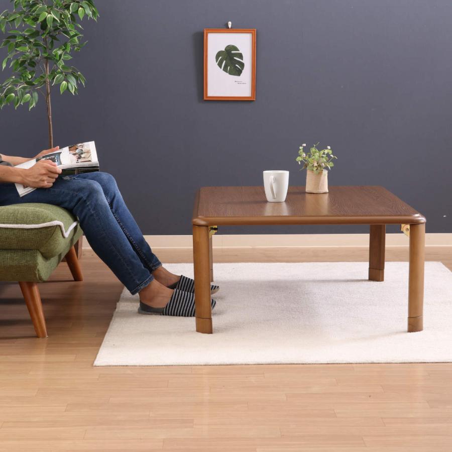 不二貿易（Fuji Boeki） ローテーブル 幅105×奥行75×高さ33・38cm 軽量