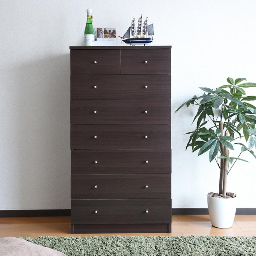 JK-PLAN チェスト 幅60cm 7段 カラフル シック ( タンス 収納 JK-PLAN チェスト 幅60cm 7段 カラフル シック ( タンス 収納