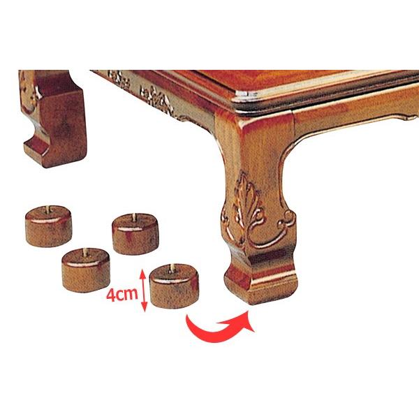 家具調こたつ　座卓　継脚付　木製　コタツ　円居　幅105cm （ 炬燵 テーブル ケヤキ 突板仕上げ 欅 日本製 継ぎ足し コントローラー ちゃぶ台 和風 和室 長方形 和 彫り おこた ） 家具調こたつ 座卓 継脚付 木製 コタツ 円居 幅105cm （ 炬燵 テーブル