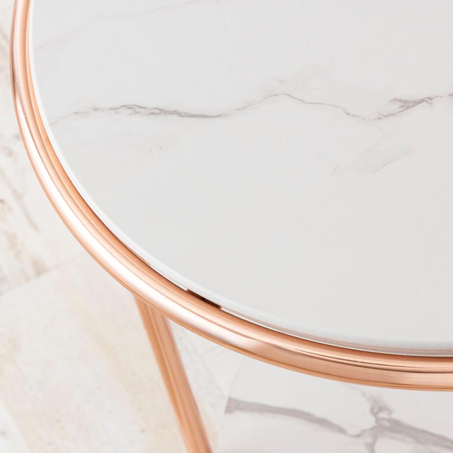 サイドテーブル 円型 直径38cm 高さ48cm （ ナイトテーブル ミニ