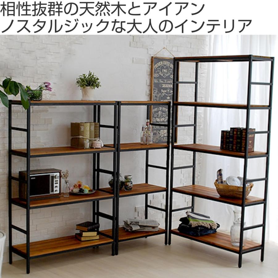 スチールラック 4段 60.5×32.5cm 天然木 BRICK ( ラック スチールラック 4段 60.5×32.5cm 天然木 BRICK ( ラック