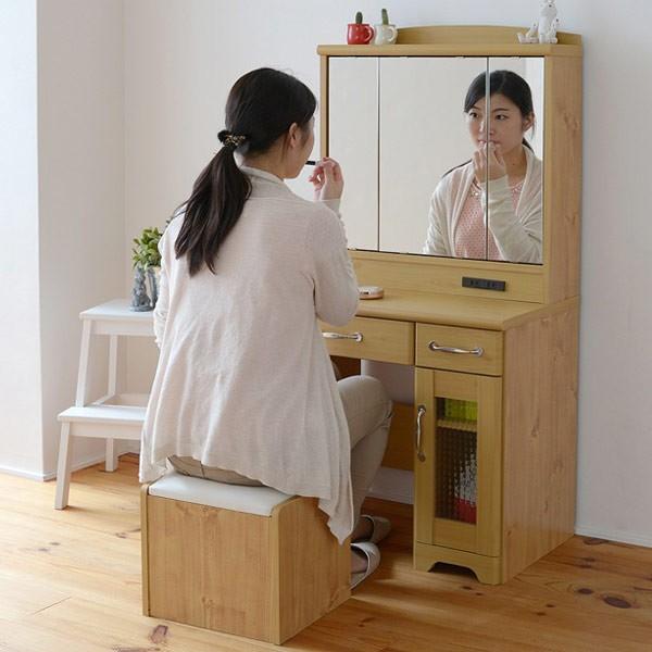 ドレッサーセット スツール付 北欧風 Lycka land(リュッカ ドレッサーセット スツール付 北欧風 Lycka land(リュッカ