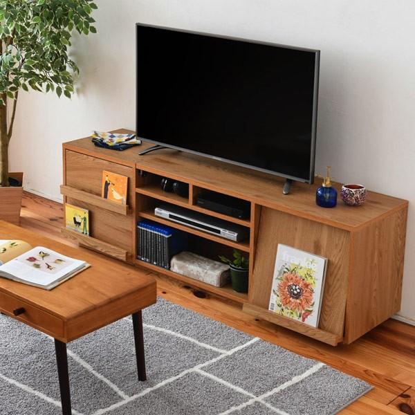 テレビ台 リビングボード 組み合わせ収納 引出し／フラップ扉タイプ 幅