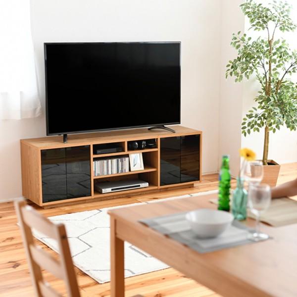 テレビ台 リビングボード 組み合わせ収納 ガラス扉×2 幅150cm （ TV台