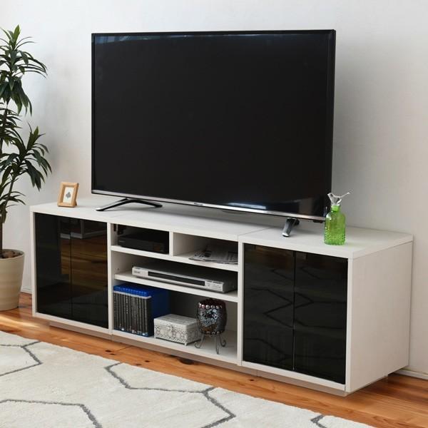 テレビ台 リビングボード 組み合わせ収納 ガラス扉×2 幅150cm （ TV台
