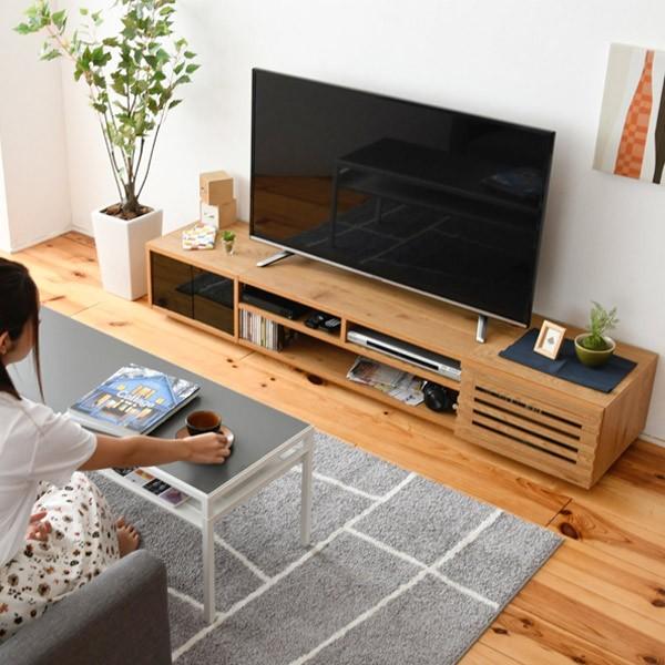 テレビ台 ローボード 組み合わせ収納 ガラス扉/フラップ扉 テレビ台 ローボード 組み合わせ収納 ガラス扉/フラップ扉