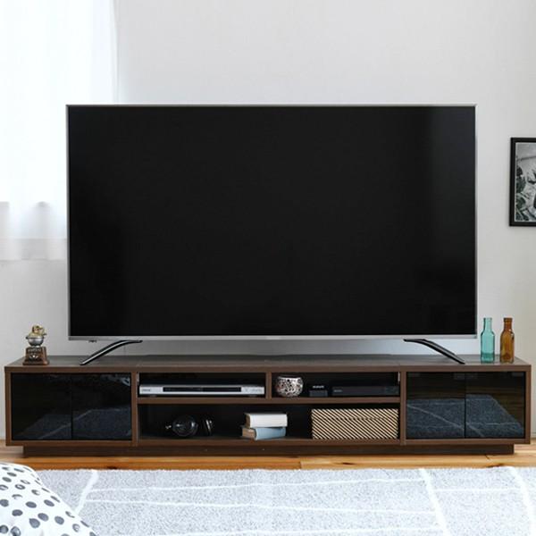 テレビ台 ローボード 組み合わせ収納 ガラス扉×2 幅180cm （ TV台 TV
