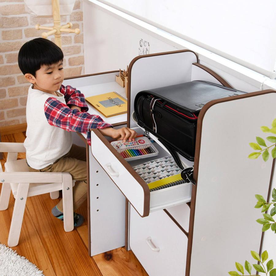 ランドセルラック キッズ収納 引出し付 エッジソフト 幅48cm ランドセルラック キッズ収納 引出し付 エッジソフト 幅48cm