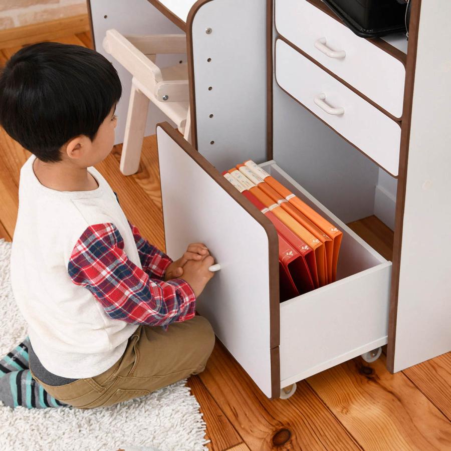 ランドセルラック キッズ収納 引出し付 エッジソフト 幅48cm ランドセルラック キッズ収納 引出し付 エッジソフト 幅48cm