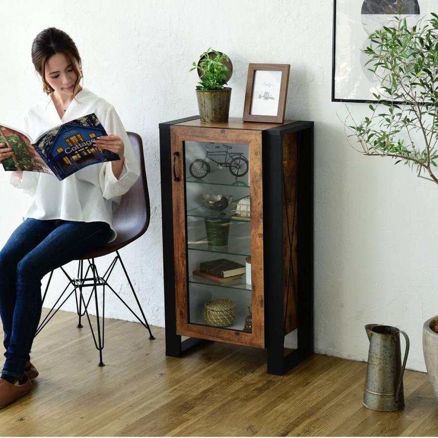 キャビネット 幅50.5cm コレクションケース レトロ調 キャビネット 幅50.5cm コレクションケース レトロ調