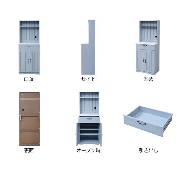 カップボード 食器棚 カントリー調 フレンチスタイル 幅60cm カップボード 食器棚 カントリー調 フレンチスタイル 幅60cm