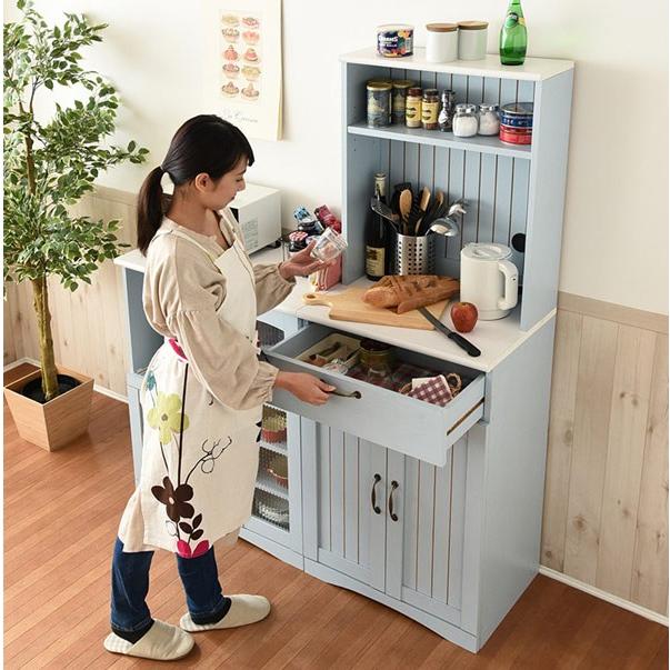 カップボード 食器棚 カントリー調 フレンチスタイル 幅60cm カップボード 食器棚 カントリー調 フレンチスタイル 幅60cm