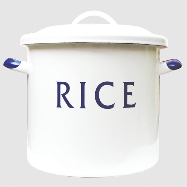 □在庫限り・入荷なし□ ライス缶 琺瑯 シール蓋 （ ホーロー ライス