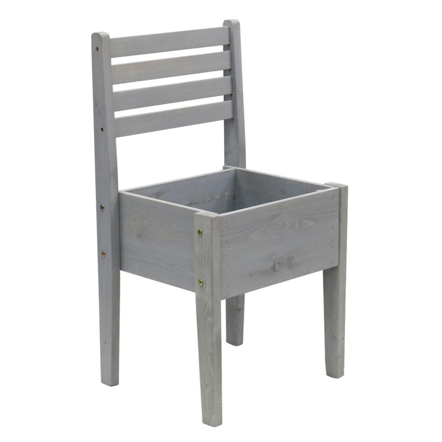 プランタースタンド 天然木 チェア型 幅40cm 木製 （ プランター