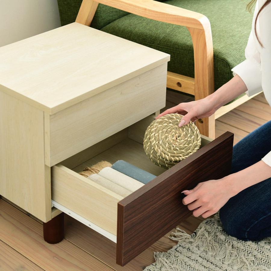 リフトアップテーブル サイドテーブル ツートーン 幅40cm ( 天 リフトアップテーブル サイドテーブル ツートーン 幅40cm ( 天