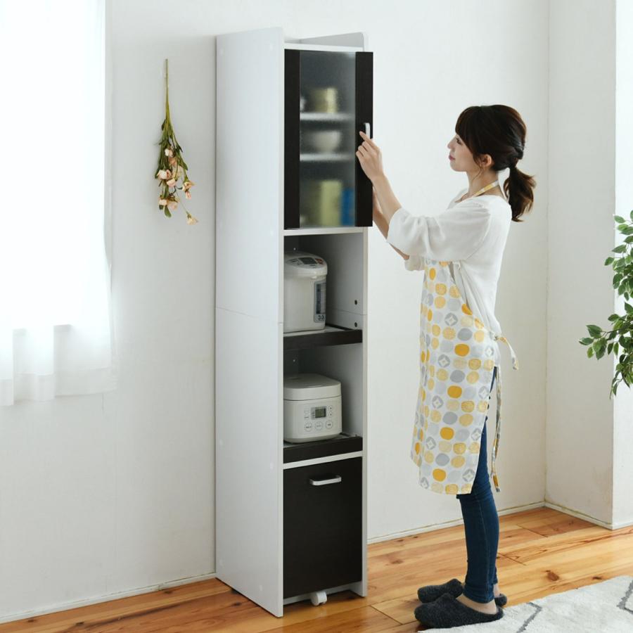 キッチンラック 食器棚 ストッカー付 すき間収納 高さ181cm キッチンラック 食器棚 ストッカー付 すき間収納 高さ181cm