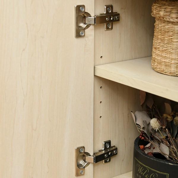 キャビネット 開き戸 幅60cm ツートーン 積み重ね対応 （ サイドボード