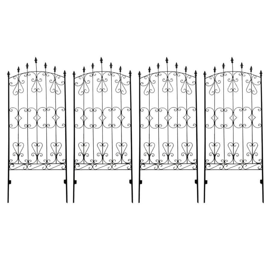 フェンス アイアン ローズフェンス 高さ151cm 4枚組 （ ガーデンフェンス インテリア ガーデニング雑貨 アンティーク おしゃれ ）｜livingut｜16