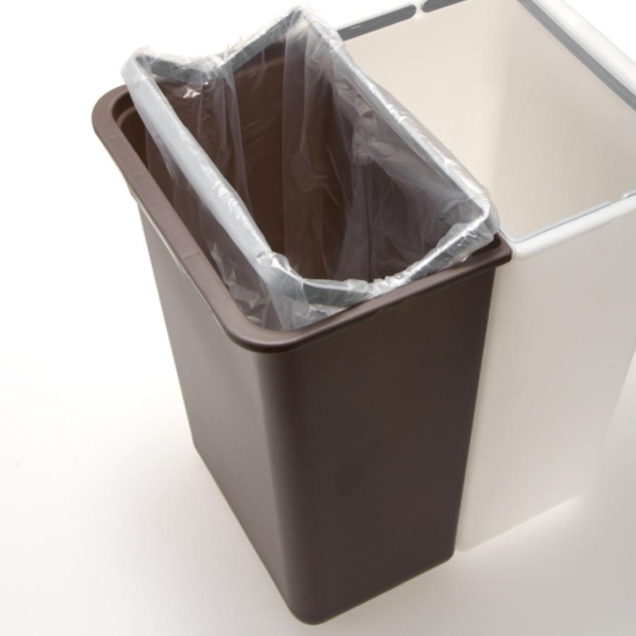 ゴミ箱 40L 2分別式ペール 横型 （ ごみ箱 20L×2 2分別 分別 大