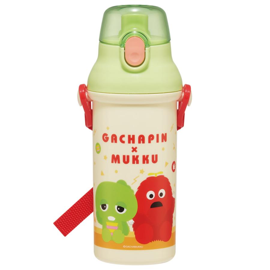 スケーター 水筒 480ml 抗菌直飲プラボトル ガチャピンムック （ 子供