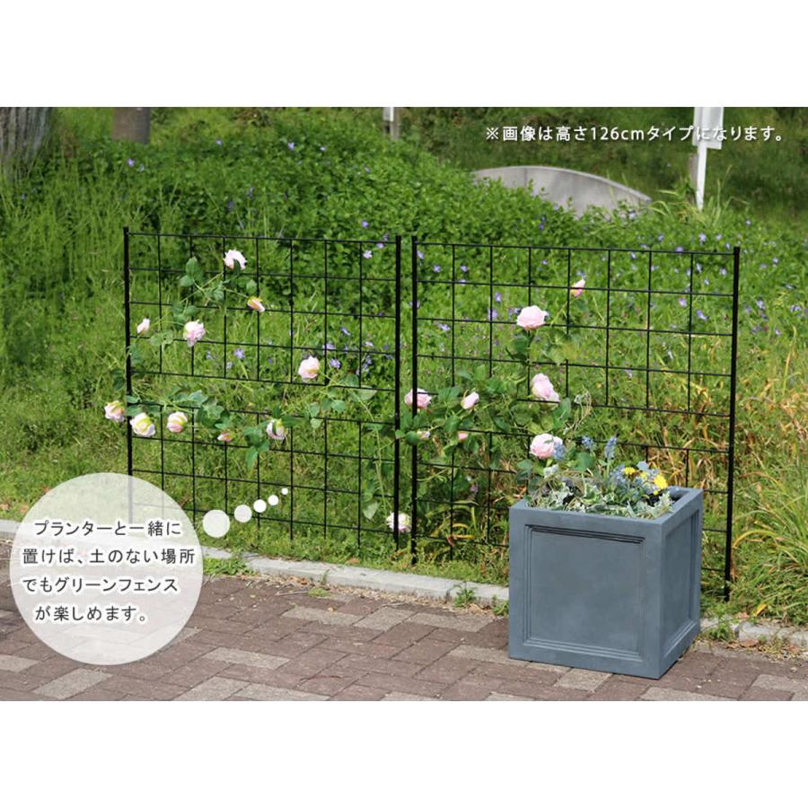 フェンス アイアンフェンス 高さ126cm グラフシリーズ 4枚組