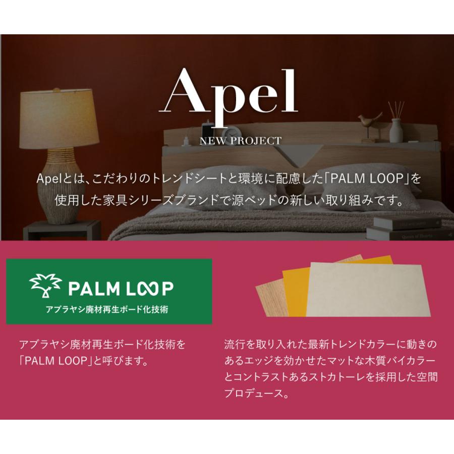 ダブル すのこ板 AYAMI ツートン 日本製 Apel （ ベッド すのこ コンセント付 ベッドフレーム ロータイプ フロアベッド 【Guests】 ）