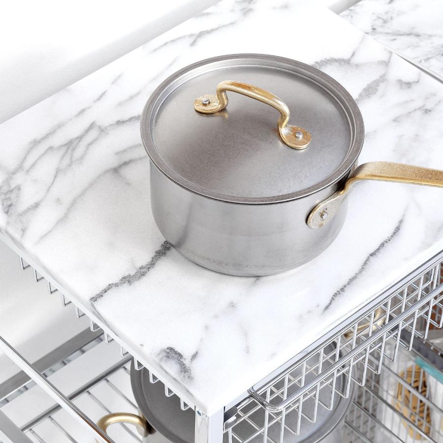 アスプルンド マーブルトップトローリー L キャスター付き キッチンワゴン ASPLUND（アスプルンド） キッチンワゴン マーブルトップトローリー L