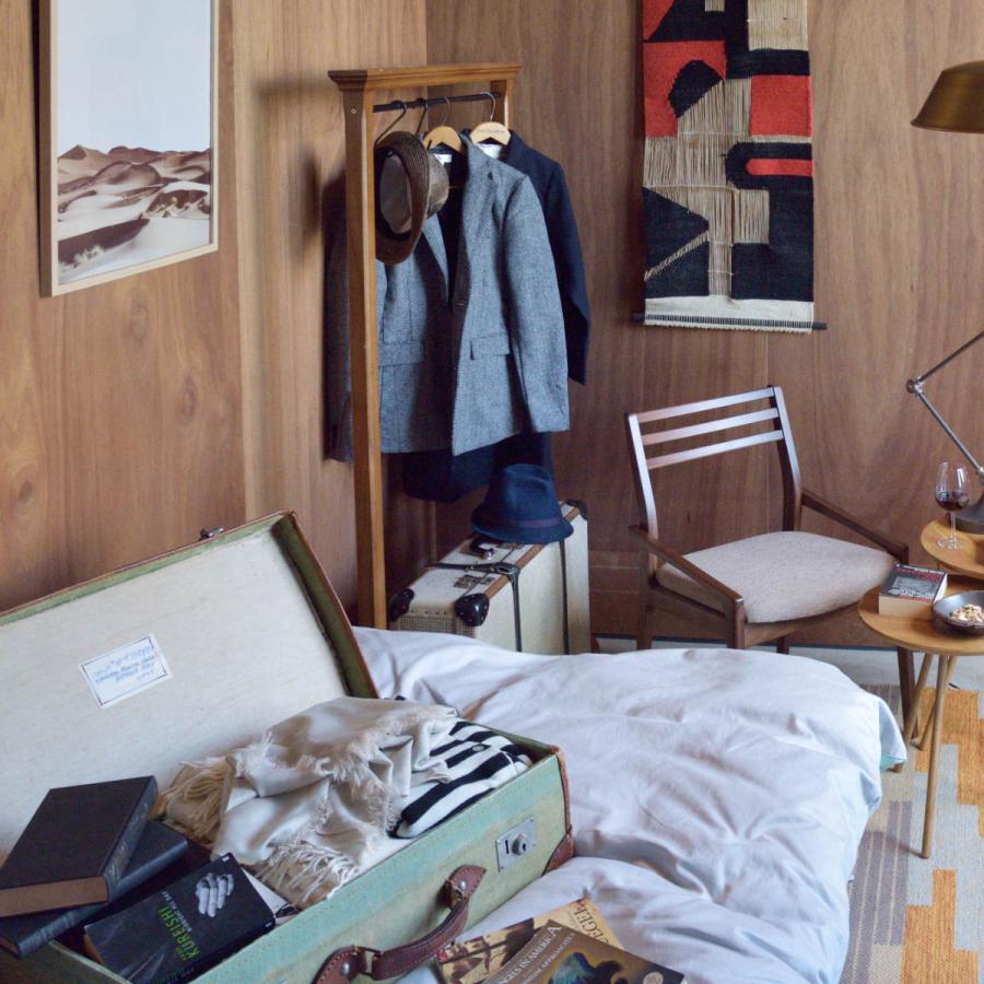 東谷 ハンガーラック 幅91cm S字フック2個付き 天然木 （ ハンガー