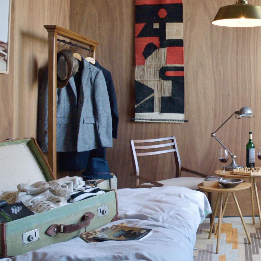 東谷 ハンガーラック 幅91cm S字フック2個付き 天然木