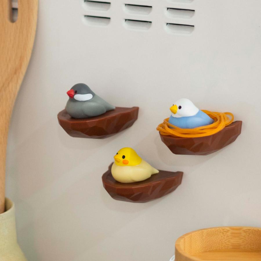 biite 輪ゴム掛け 輪ゴムホルダー トリの巣 マグネット 鳥 （ 輪ゴム