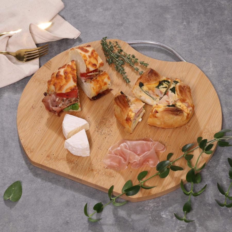 不二貿易（Fuji Boeki） まな板 32cm D型 竹製 持ち手付き バンブー