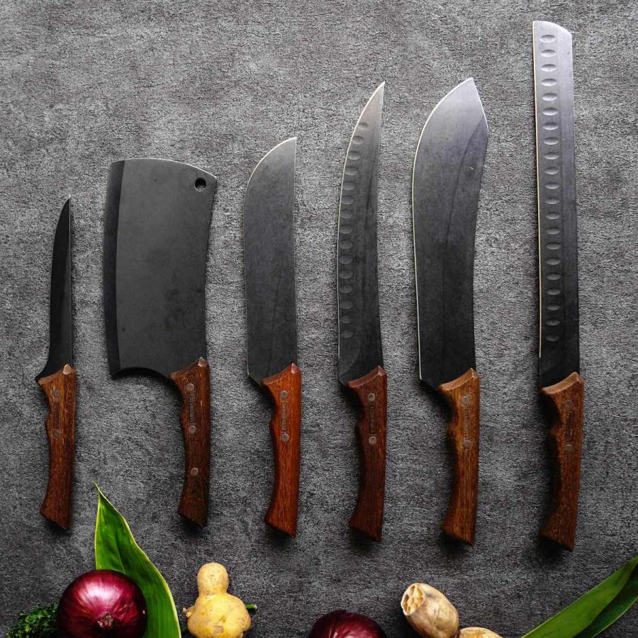 TRAMONTINA ブッチャーナイフ 24.1cm シュラスコブラック ト