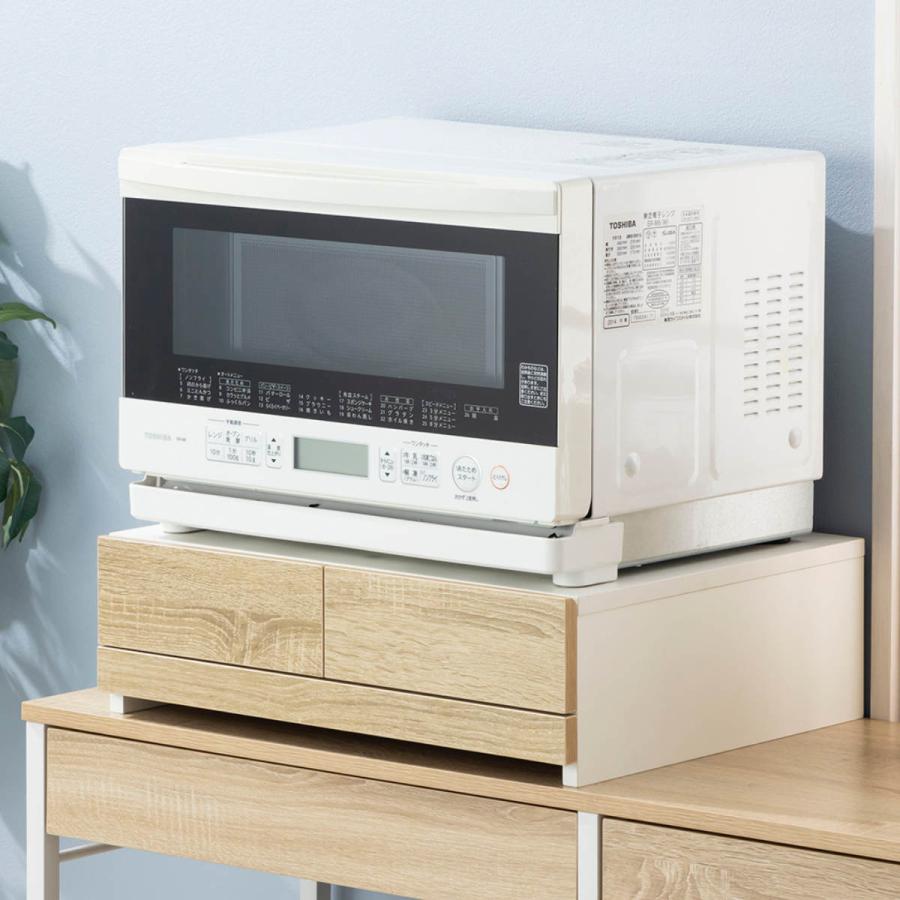 レンジラック レンジ下スライドテーブル 引出し付き （ レンジ下ラック