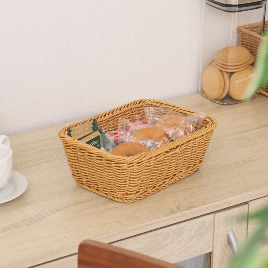 不二貿易（Fuji Boeki） バスケット 洗えるバスケット スクエア M かご