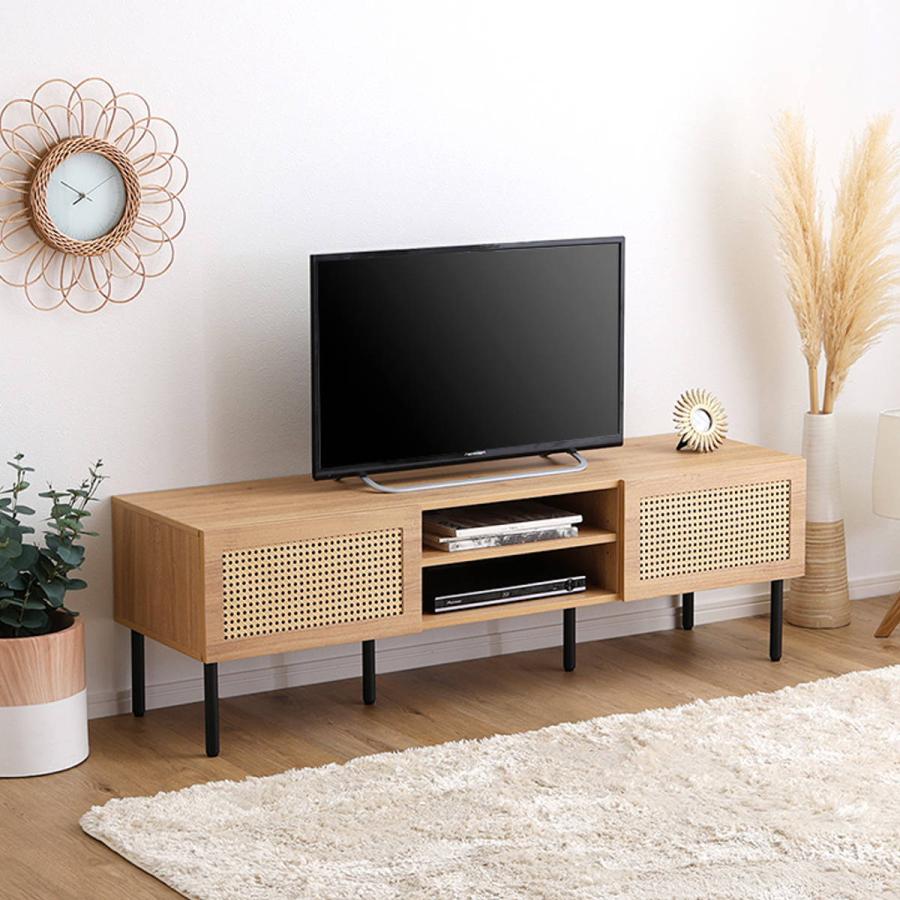 ホームテイスト ラタン調テレビ台 幅140cm 63インチ対応 ホームテイスト ラタン調テレビ台 幅140cm 63インチ対応