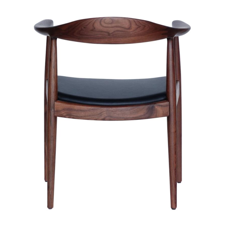 ダイニングチェア 肘付 座面高47cm 本革 ウォールナット ザ・チェア