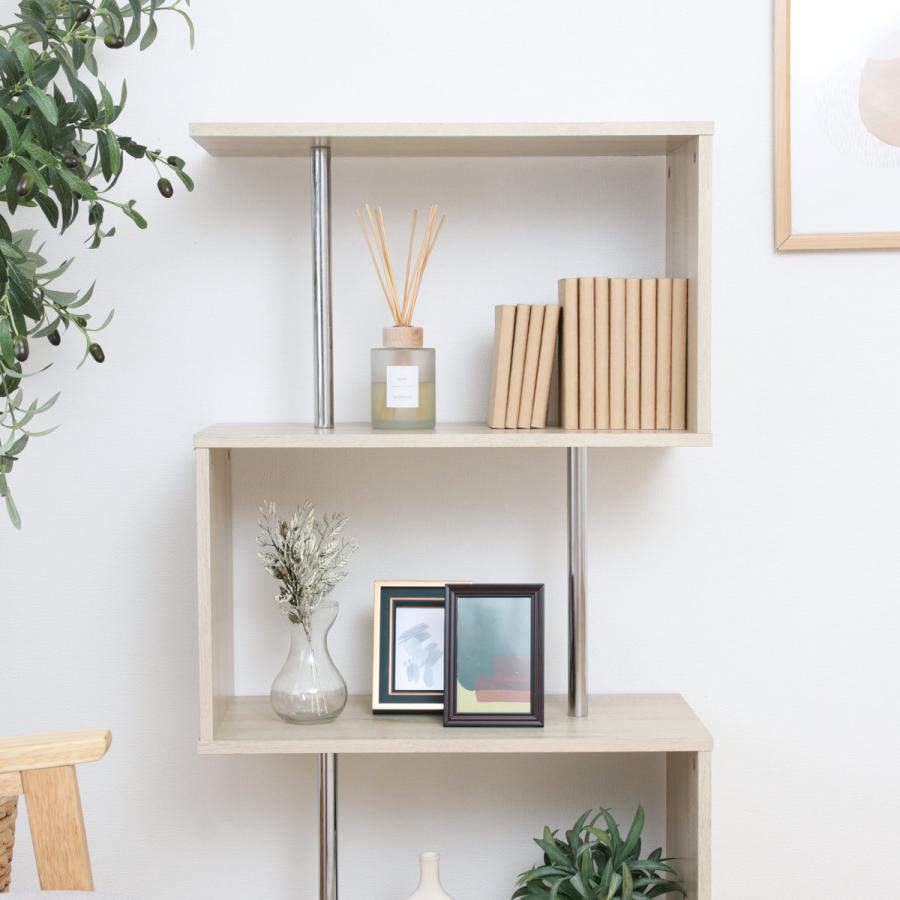 不二貿易（Fuji Boeki） ディスプレイラック 幅60cm 3段 シンプル 木製