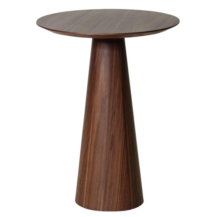 未使用 円形木製コーヒーテーブル コーヒーテーブル 円型 直径45cm 高さ60cm ウォールナット ピルツ