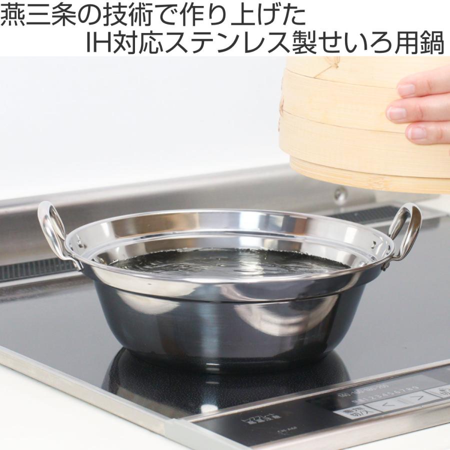 カンダ せいろ用鍋 21cm用 IH対応 ステンレス製 日本製 卓上鍋 （ ガス