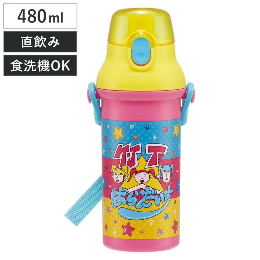 スケーター 水筒 480ml 抗菌直飲プラボトル 竹下☆ぱらだいす （ 竹