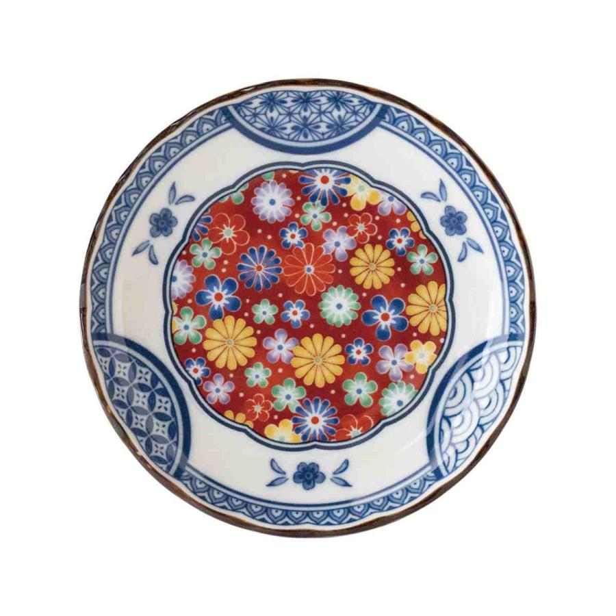 小皿 12cm 3.5寸 プレート 藍染小紋 磁器 （ 食洗機対応 電子レンジ