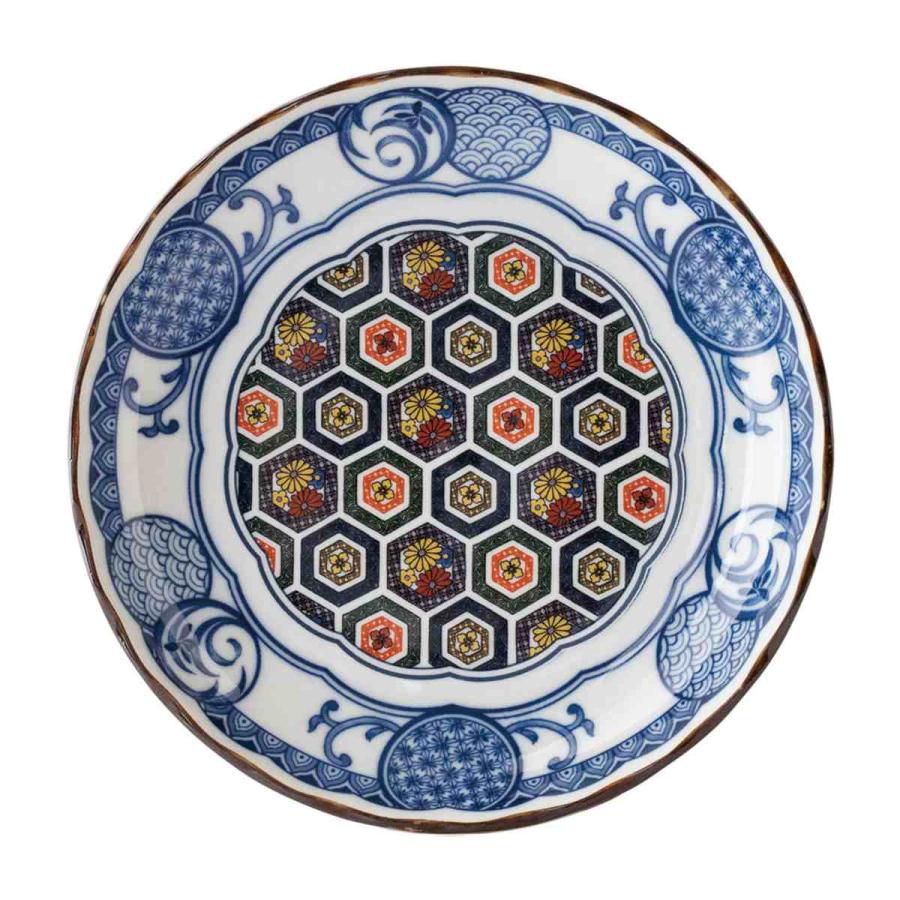 小皿 16.5cm 5寸 プレート 藍染小紋 磁器 （ 食洗機対応 電子レンジ